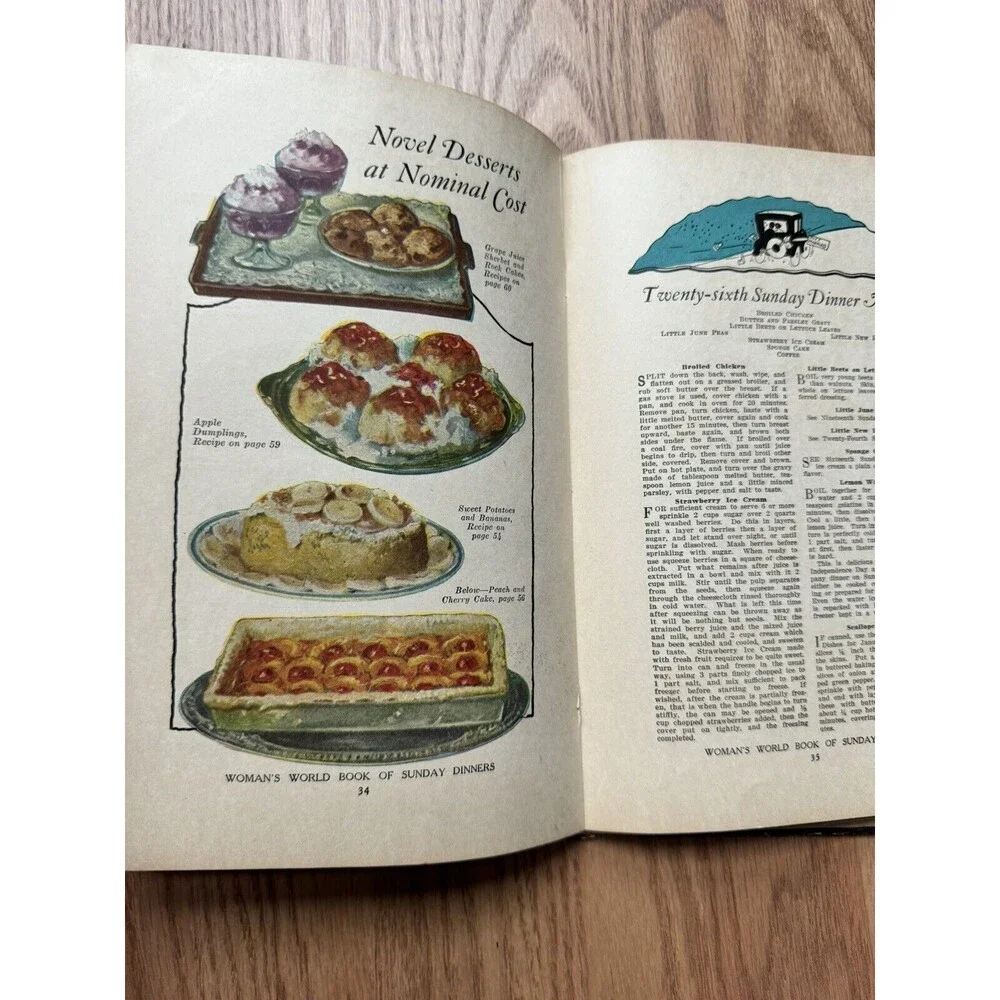 1924‎ The 52 Sunday Dinners Book Woman's World Magazine Recipes Cookbook Vintage